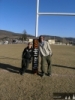 Foto z hřiště na rugby s Lucou, kam jsme se chodili dívat