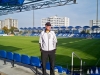 Jean Claude Barták na tribuně boleslavského stadionu