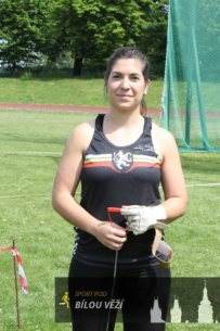 Barbora Jakubcová - při atletické lize v Hradci Králové - květen 2017